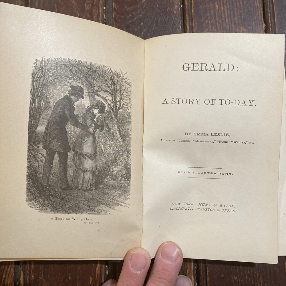 Gerald: A Story of To-Day by Emma Leslie 1881‎ Hardcover Book - VERY RARE - Picture 9 of 16